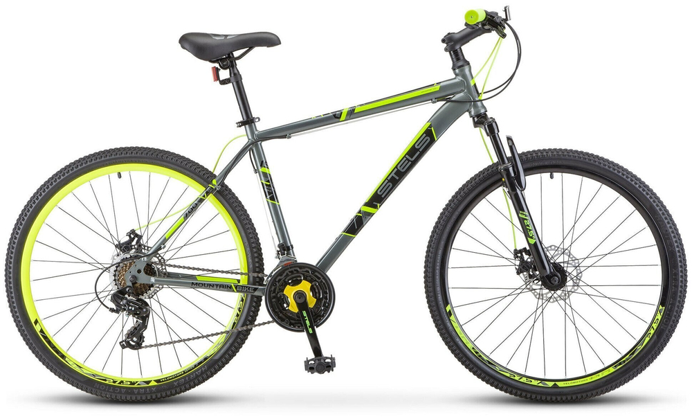 Велосипед 27.5" STELS Navigator-700 MD р.21" 2021г. серый-желтый