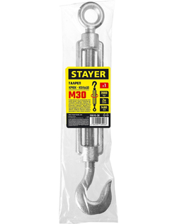 STAYER DIN 1480, М30, 1 шт, талреп крюк-кольцо (30515-30)