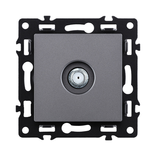 Розетка TV, серый Kollinger Asthetik AS-020GY