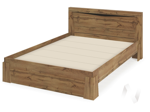 Кровать 1;6 с настилом Спальня Паола КР 703 (дуб крафт золото)