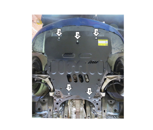 Защита Радиатора, Двигателя и КПП, 2 мм, Сталь. для Alfa Romeo Brera 2006-2010, Motodor.75901