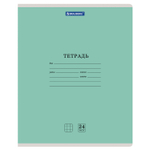 Тетрадь 24 л. BRAUBERG КЛАССИКА NEW клетка обложка картон ассорти (5 видов) (36 штук в упаковке)