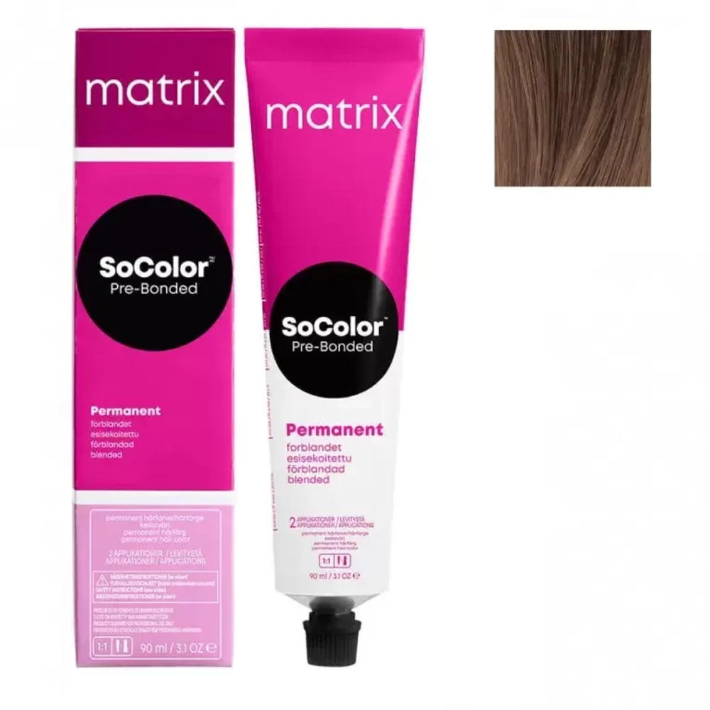 Matrix SoColor Pre-Bonded 8P Светлый блонд жемчужный Крем-краска для волос, 90мл