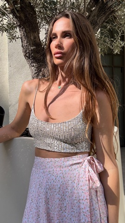 Топ-мини в пайетки