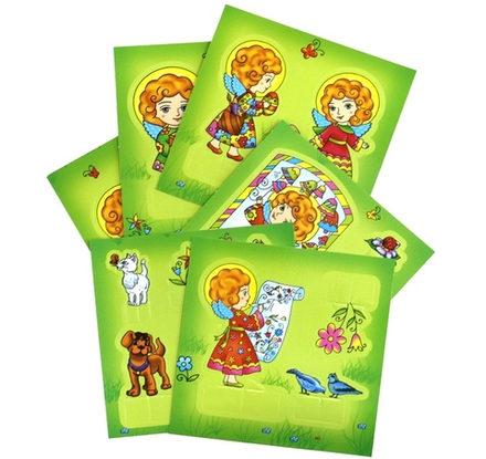 Игры с Ангелочком (Лето-зеленый) - сборная бумажная игра (Свято-Елисаветинский м.)