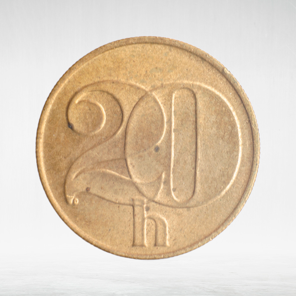 Czechoslovakia, 20 Haléřů, 1991, XF