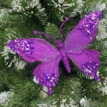 Украшение новогоднее «Бабочка - Изящный полет» 24.5*9*17 см, Фиолетовый