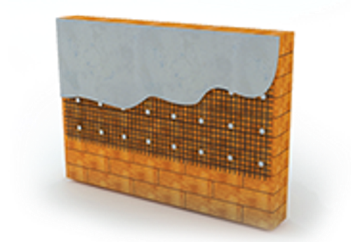 Базальтовая сетка СБНПс Гридекс Фасад 30кН/м (25х25)-100см (50м)