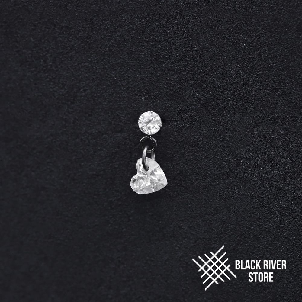 Pendant Round Heart Crystal