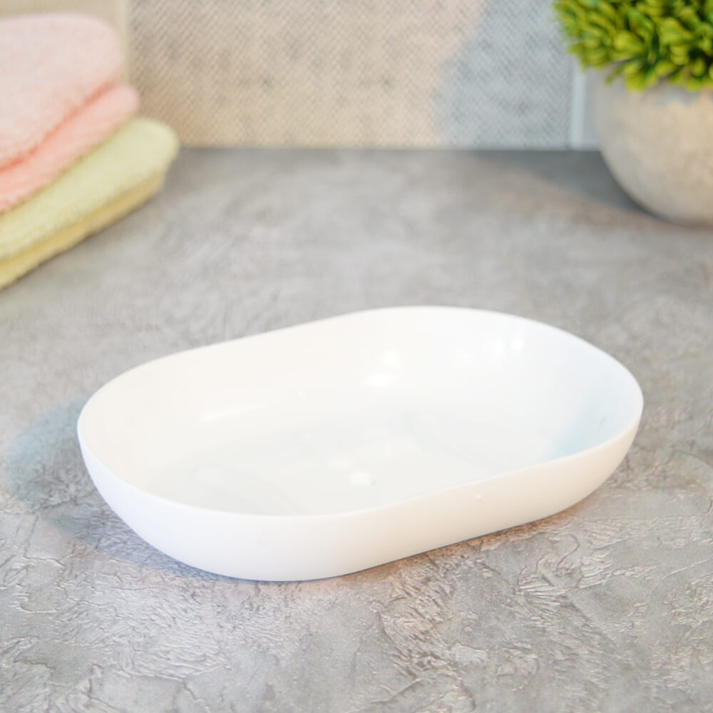 Мыльница настольная "Scandi", снежно-белый