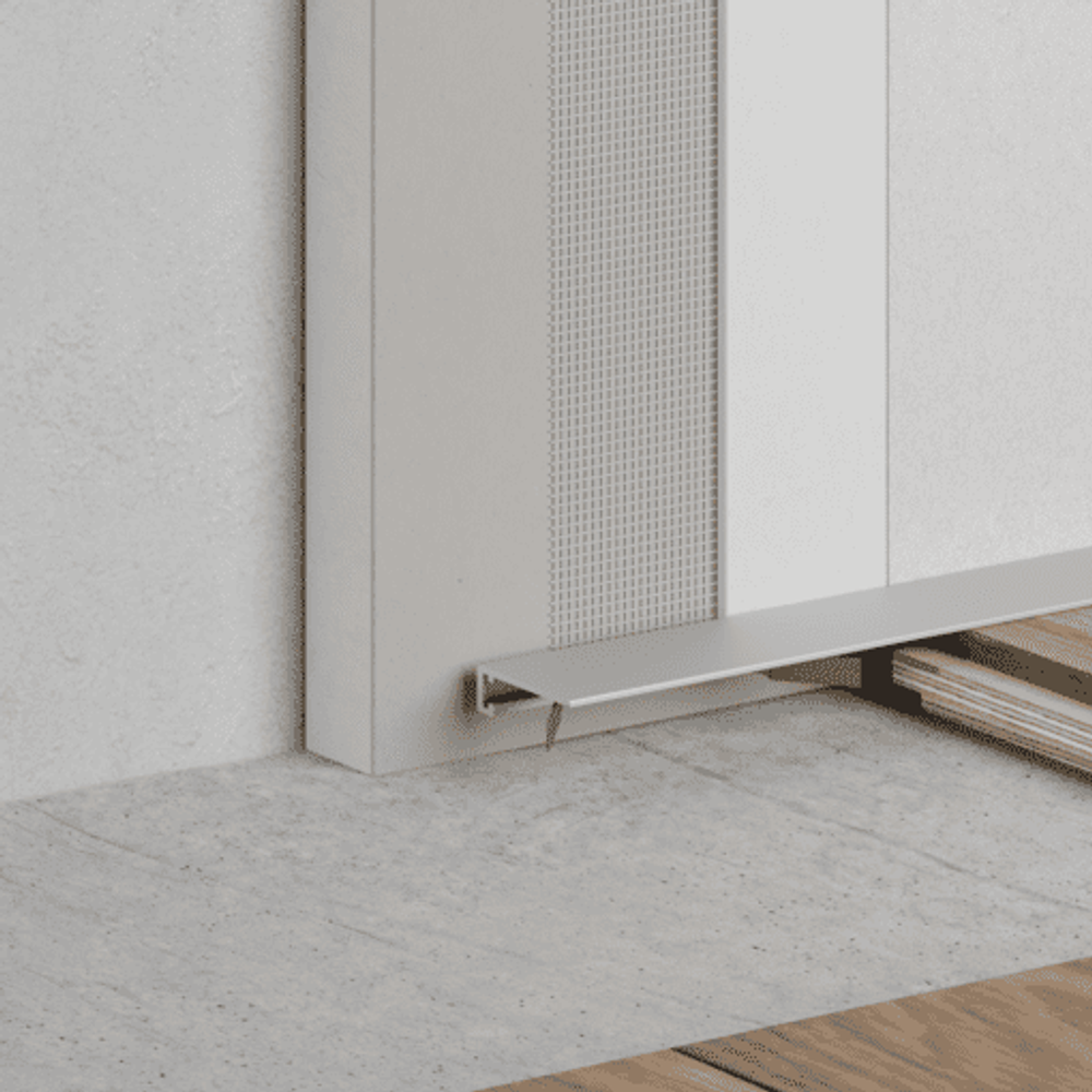 Микроплинтус для пола серебристый матовый, алюминиевый, C-05.25.2 Ликорн 6×16×2500 мм