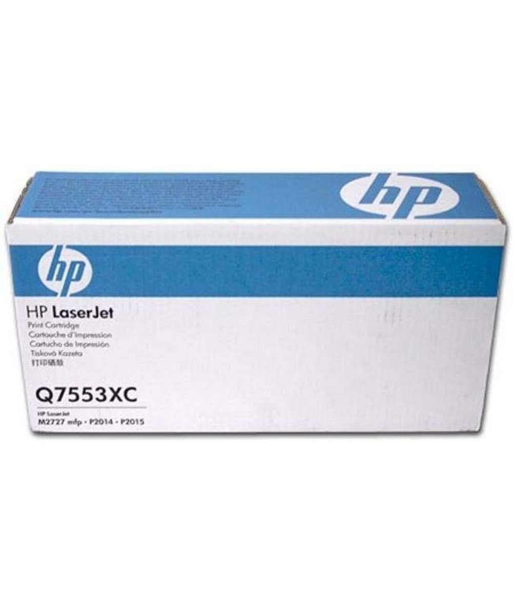Оригинальный картридж hp Q7553X № 53X чёрный , повышенной ёмкости (Q7553XC)