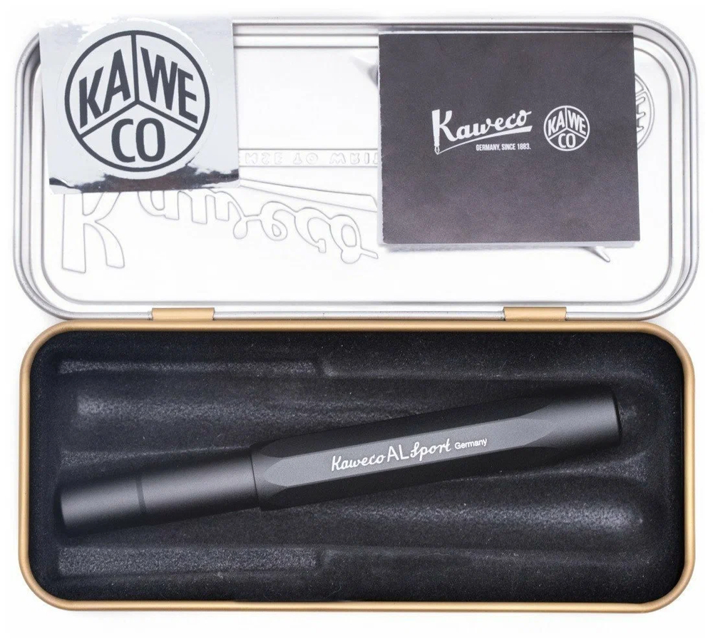 Перьевая ручка Kaweco AL SPORT Black F (10000097) 0.7 мм черный матовый корпус