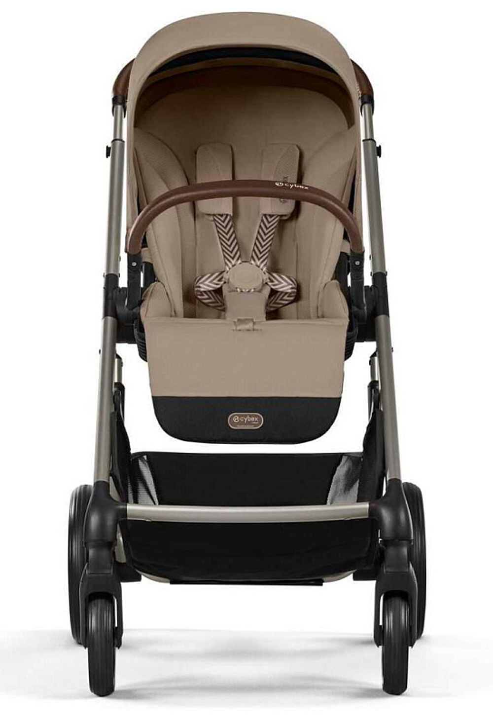 Коляска Cybex Balios S Lux TPE complete Aton S2 Lava Grey 3 в 1 Almond Beige с дождевиками