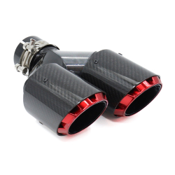 Насадка на глушитель AFM2-63-93L ЧЕРНАЯ с красной вставкой