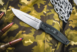 Туристичеcкий нож CityHunter Elmax Green-Black G10 Stonewash