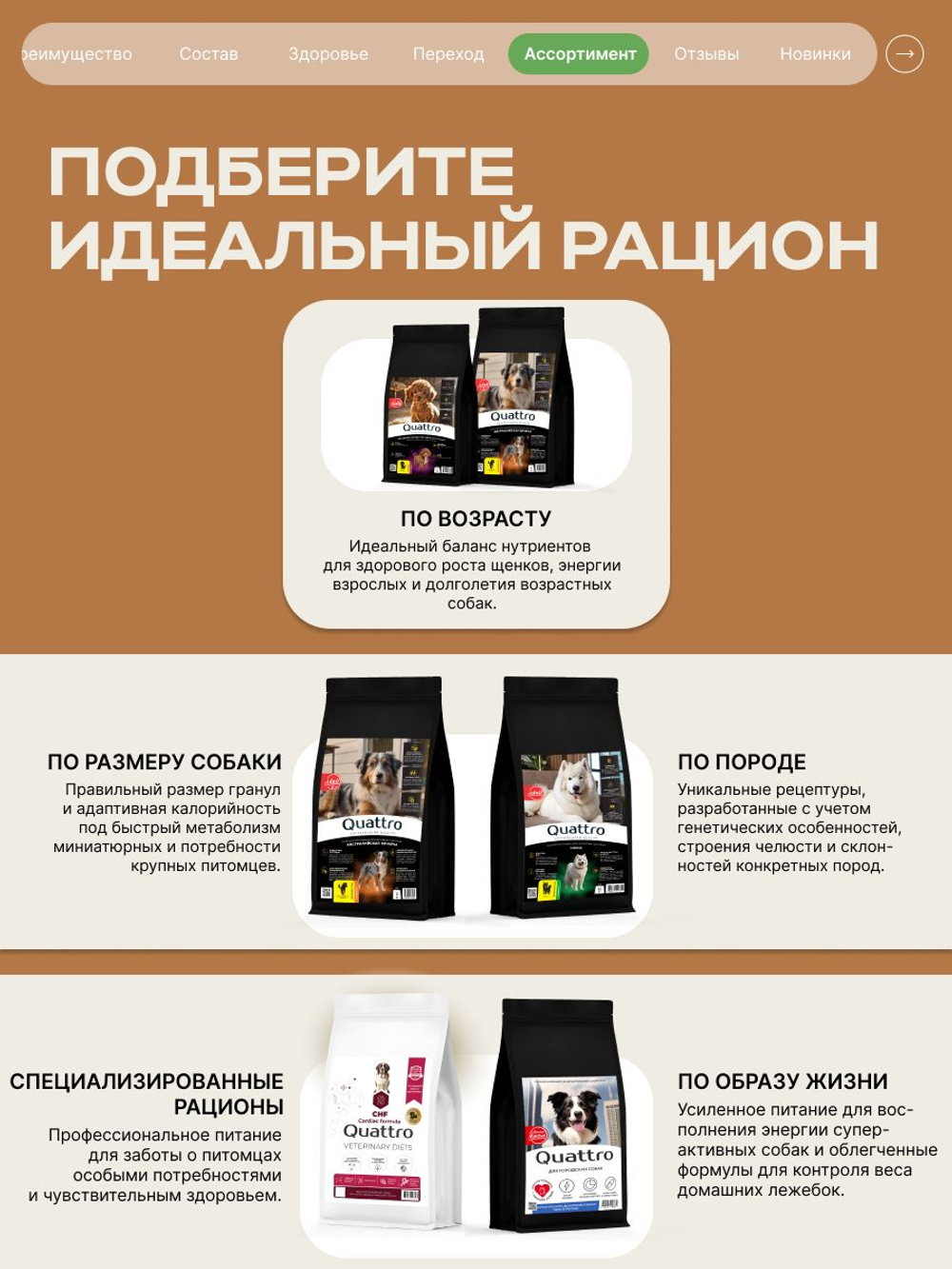 Корм сухой для взрослых собак породы Французский бульдог, с ягненком, 3 кг, QUATTRO