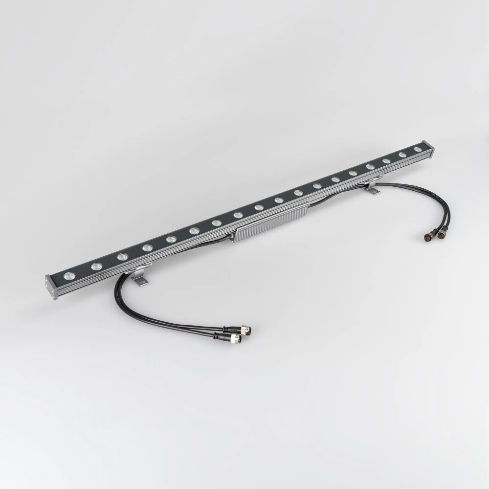 Светодиодный прожектор AR-LINE-1000S-18W-24V RGB (Grey, 30 deg, DMX512) (Arlight, Закрытый) 023623