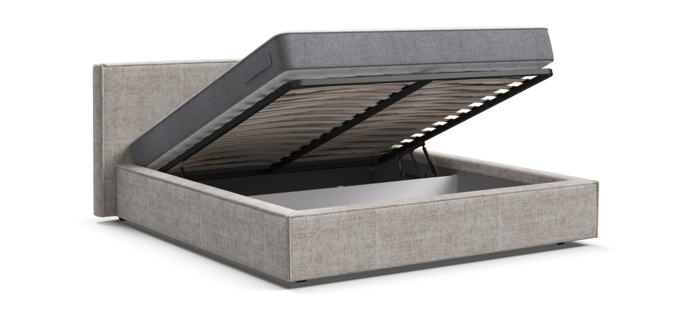 Норд Кровать+ПМ 160 Шенилл Смарт Кварц