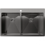 Rivelato Rinox 7450 2В PVD black Мойка нерж.сталь 2 чаши 740*500*200 мм, монтаж: врезной, материал: нержавеющая сталь, цвет: черный