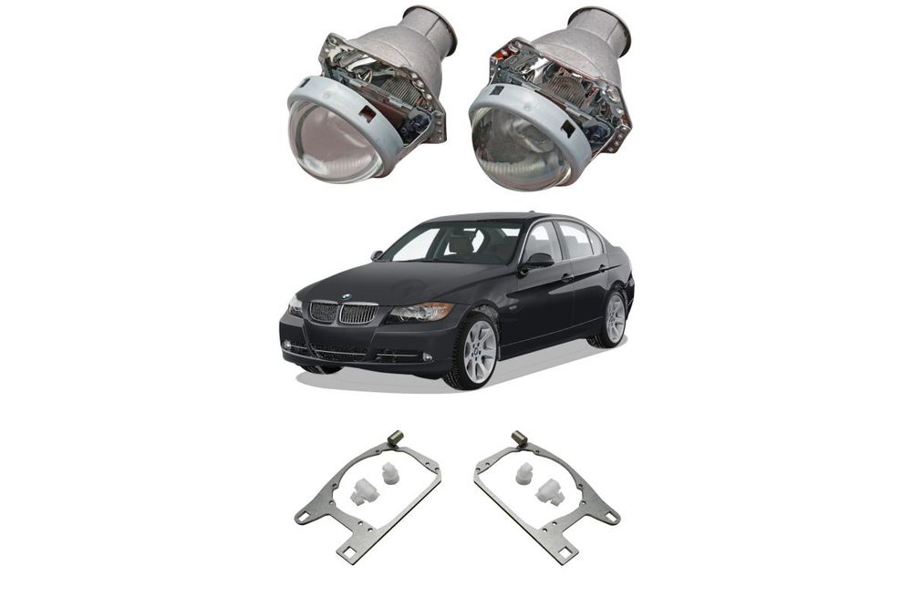 Готовый комплект для замены штатных линз ZKW без AFS BMW 3 E90 рестайлинг 2008-2013