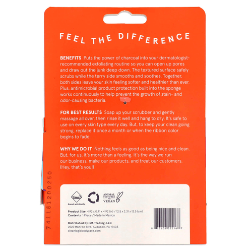 CleanLogic, Detoxify, отшелушивающее средство для тела с двойной текстурой, 1 шт.