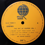 Art Pepper Quartet / The Art Of Pepper Vol. 1 (LP)