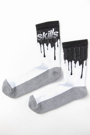 Носки SKILLS Нефть Махровые (Бело-Черный)