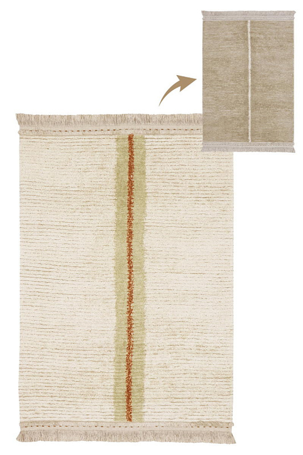 Ковер Lorena Canals Дуэтто Сэйдж двусторонний 140х200 см