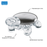 Металлическое мыло c подставкой amanda, прозрачное