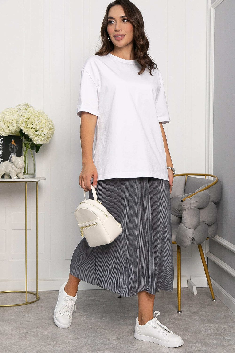 Юбка Звездный микс (серебро) Ю14062-22М LT Collection