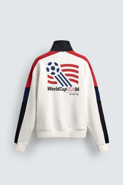 ZARA ТОЛСТОВКА С ВОРОТНИКОМ НА МОЛНИИ USA 94 FIFA WORLD CUP™ FIFA CLASSICS, ЖЕЛТОВАТО-БЕЛЫЙ