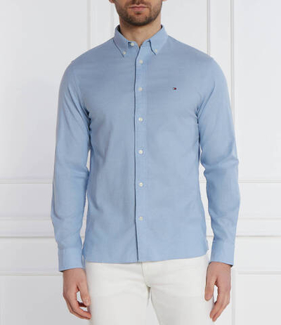 рубашка 1985 flex oxford rf shirt Tommy Hilfiger - голубой(MW0MW29968)