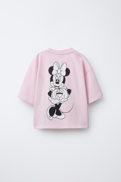 ZARA КОМПЛЕКТ ИЗ ФУТБОЛКИ И ШОРТОВ-БЕРМУДОВ С ПРИНТОМ MINNIE MOUSE © DISNEY, АНТРАЦИТОВО-СЕРЫЙ