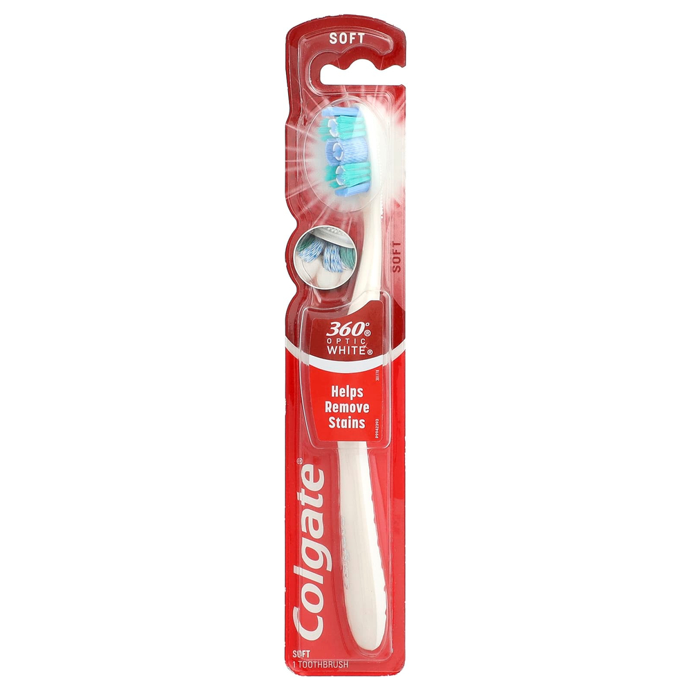 Colgate, зубная щетка 360 Optimal, мягкая, 1 шт.
