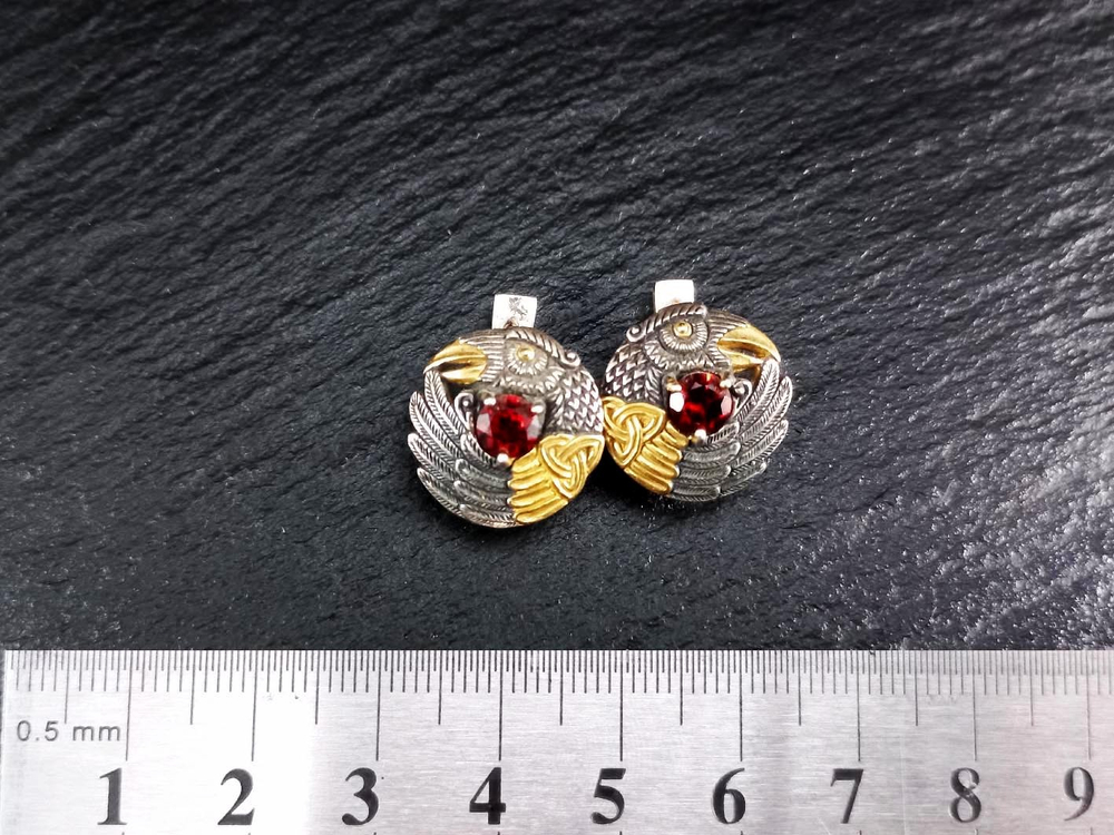 Серьги короткие "Вещие вОроны"