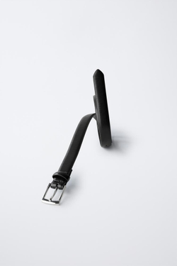 ZARA КОЖАНЫЙ РЕМЕНЬ, ЧЕРНЫЙ