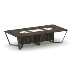 Steel Meet Стол переговорный прямоугольный KMK-PR.B.SP-12 Дуб Мали/Ваниль Глянец/Металл Антрацит 320