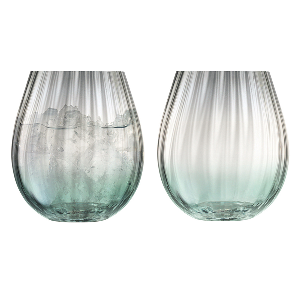 Набор низких стаканов dusk, 425 мл, зелено-серый, 2 шт.