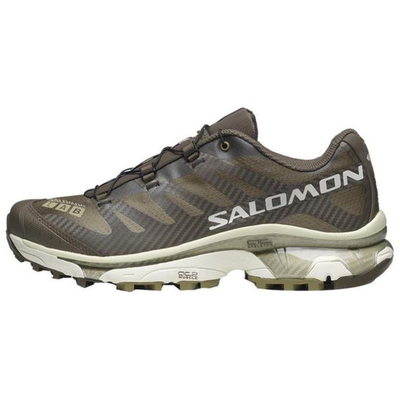 SALOMON XT 4 Уличная обувь Низкий верх Коричневый/Светло-желто-серый/Dry Травяной зеленый Унисекс