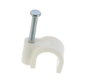 Электроустановочные скобы СИБРТЕХ 8 мм, круглый профиль, 50 шт 47518