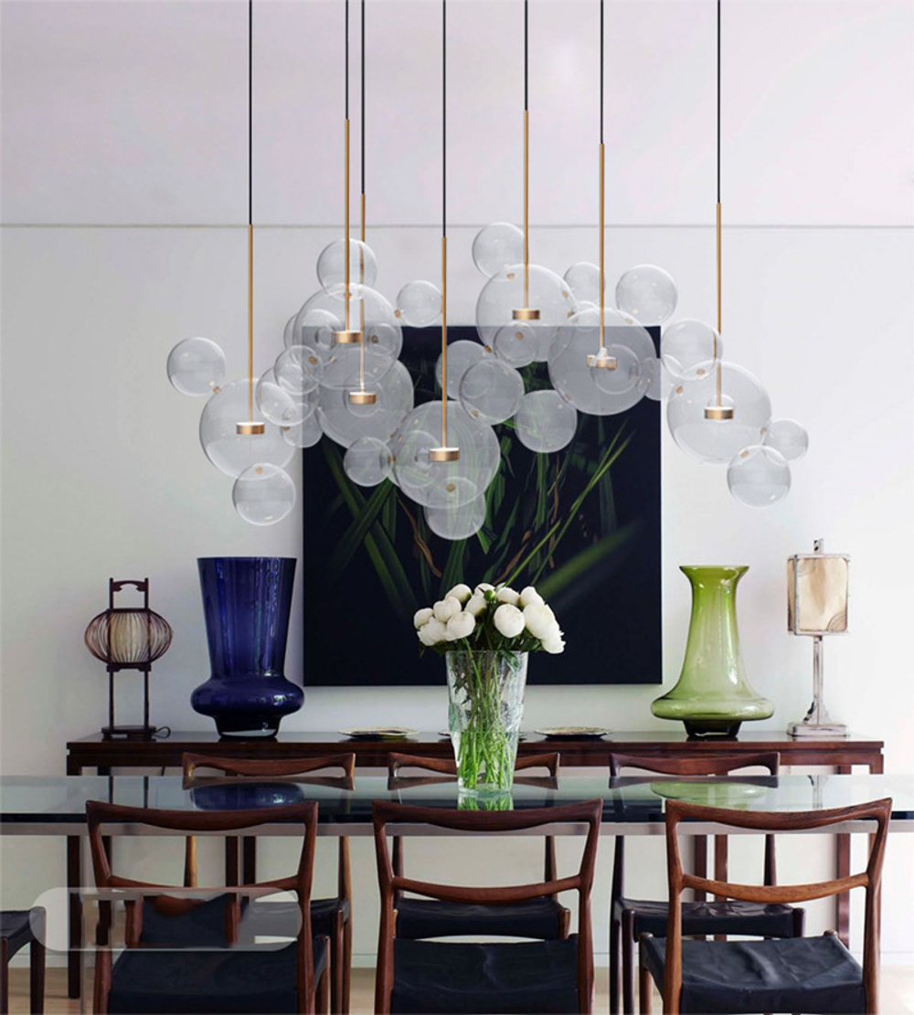 Pendant design lamp   Bolle by Giopato & Coombes (6 balls)