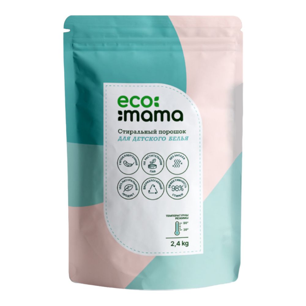 Стиральный порошок для детского белья, 2.4 кг (EcoMama) Стиральный порошок для детского белья, 2.4 кг (EcoMama)