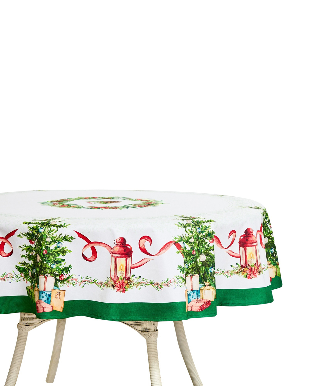 Скатерть круглая 168см Mix&Match Home Елочка белая