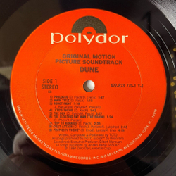 Винтажная виниловая пластинка LP Dune Дюна Motion Picture Soundtrack (USA 1984)