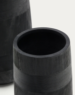 Набор из 2 кашпо Tival из песчаника черного цвета Ø 45 см