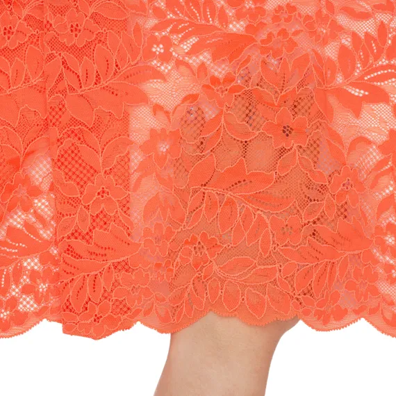 Кружево эластичное оранжевое 23 см, Китай