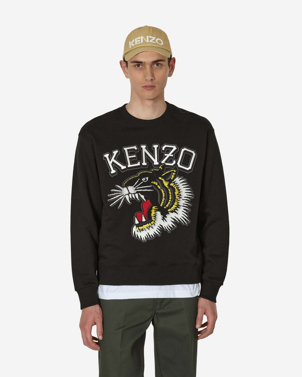 KENZO Paris Толстовка С Круглым Вырезом Tiger 'Varsity Jungle', Черная