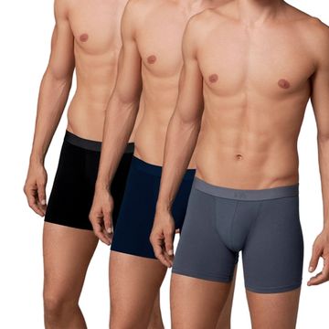 Набор мужских трусов боксеров 3в1 (черные, антрацитовые, темно-синие) Doreanse 1742