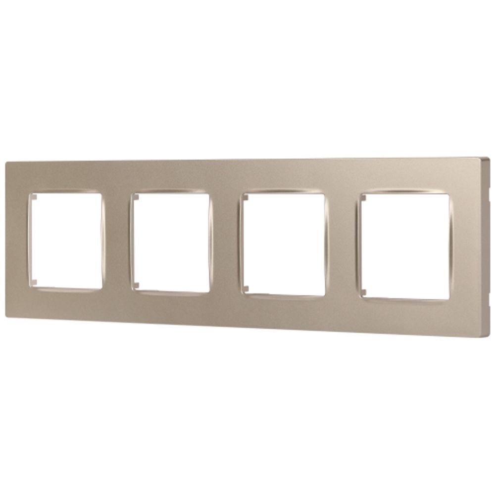 Рамка для розеток и выключателей ЭРА Серия 12 12-5204-04 на 4 поста, Классик, шампань